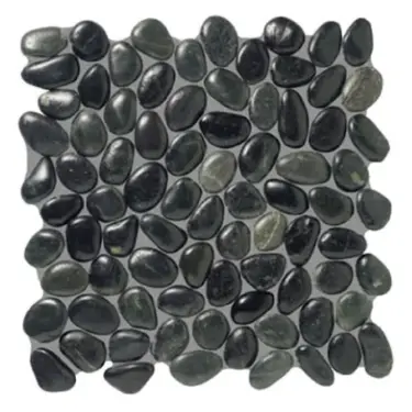 steinmosaikk Sasso Tondo Nero Stenmosaikk